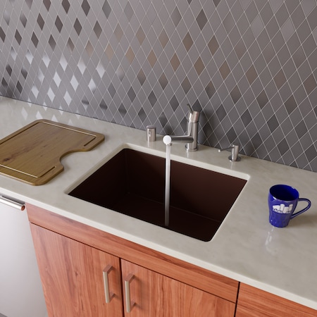 Chocolate 24 Undermount Sgl Bowl Granite Composite Kitchen Sink